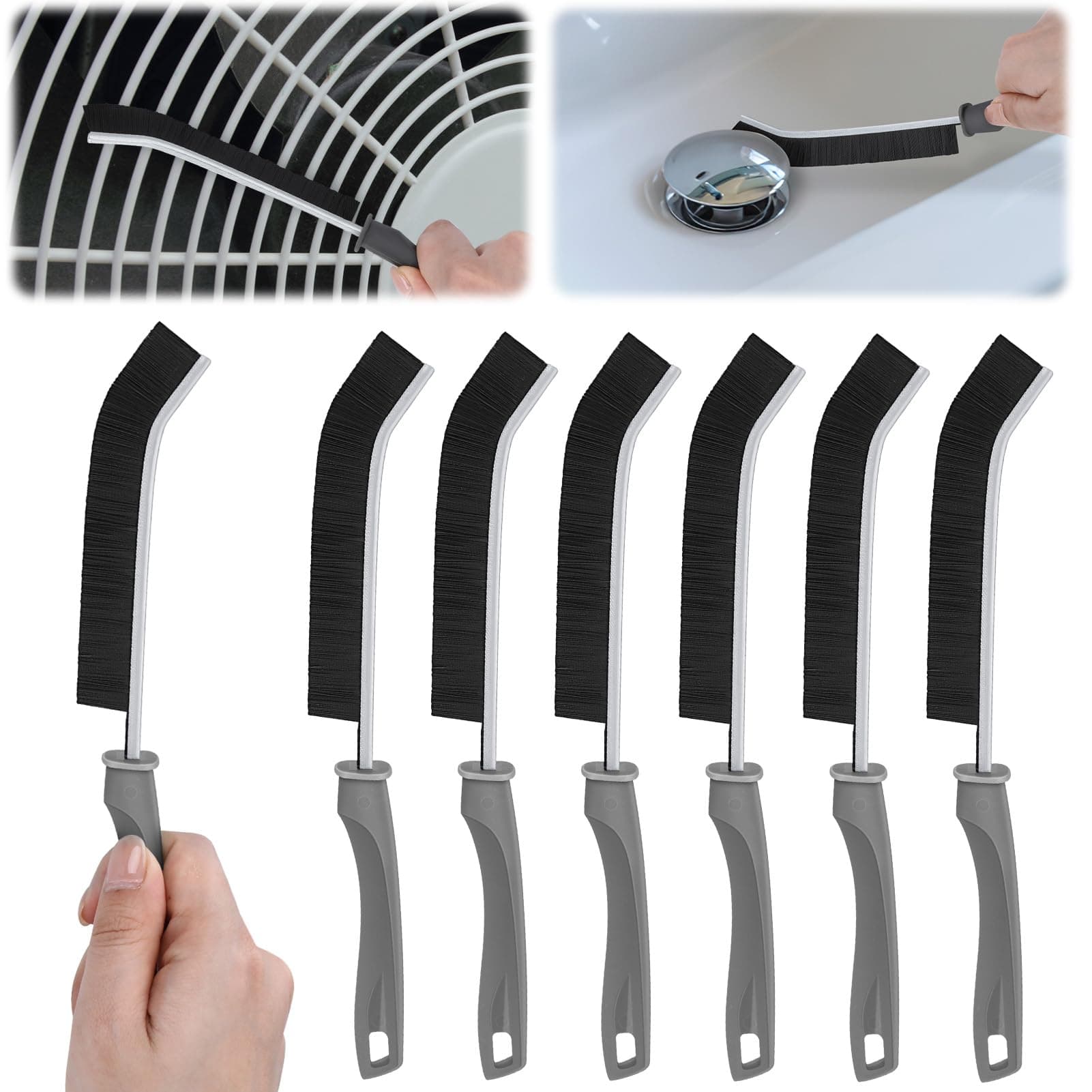 Hard Bristle Crevice Brushes for Grout, Tiles and Window Tracks - image 12