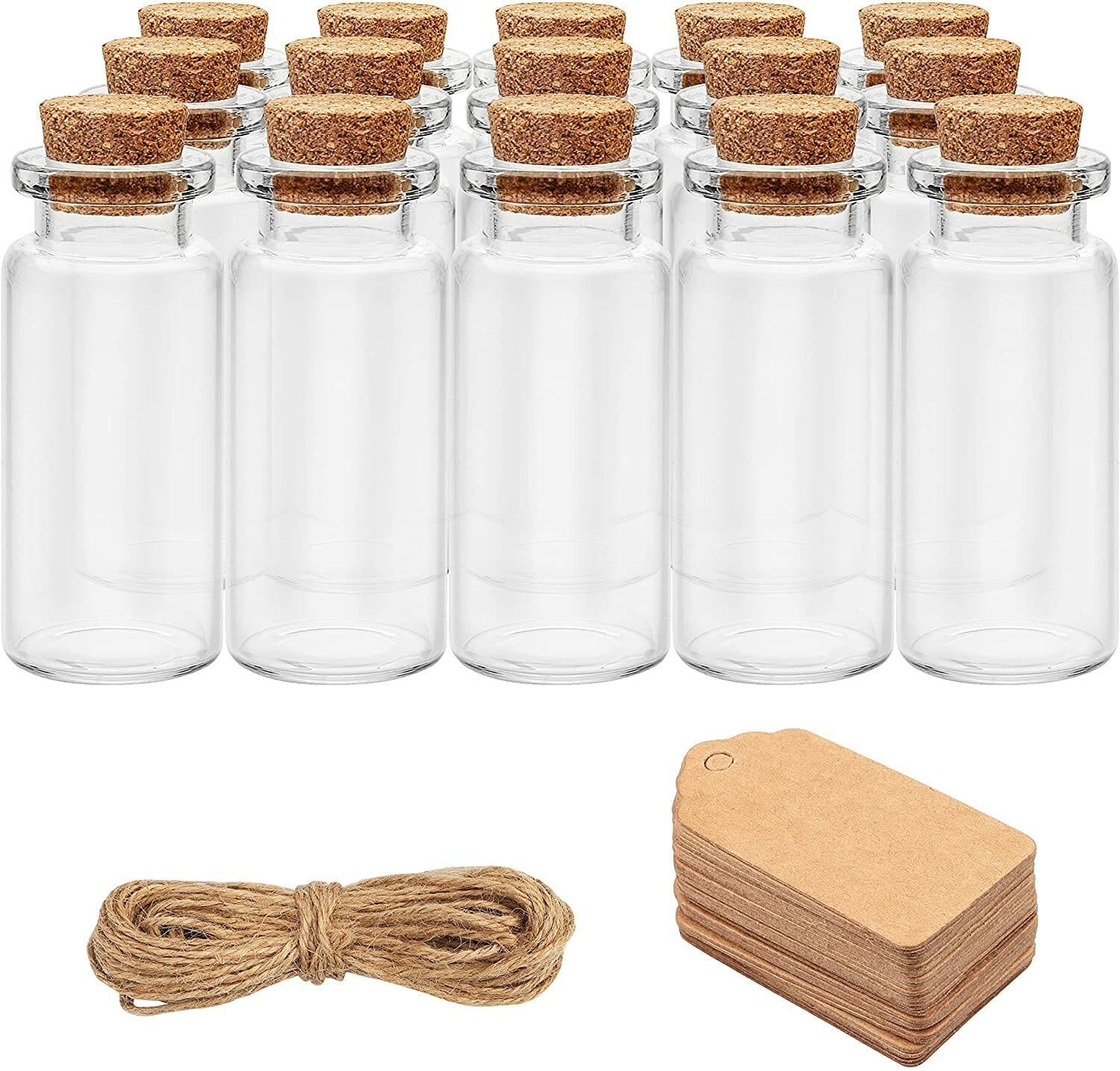 Create Perfect Favours with 32 Mini Glass Bottles & Corks