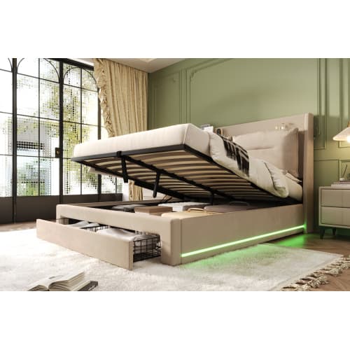 Transform Your Bedroom with this Premium Velvet Storage Bed - image 8