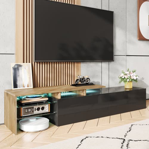 Contemporary TV Unit with 16-Colour LED Lighting - image 6