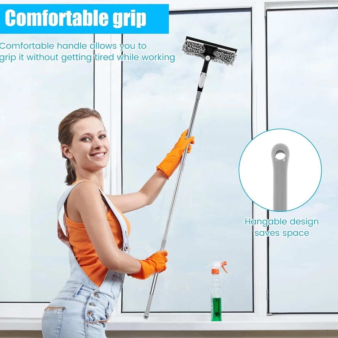 2-in-1 Telescopic Window Cleaning Kit (15ft/4.5m) - image 12