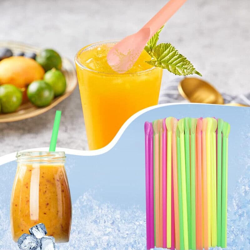 1100 Multicoloured Spoon Straws for Effortless Sipping - image 3