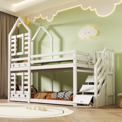 A Magical Cabin Bunk Bed with Clever Staircase Storage - image 1