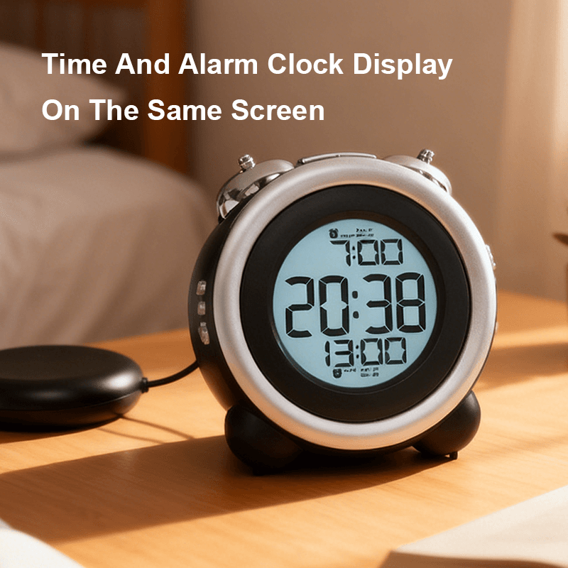 Loud Vibration Alarm Clock with Dual Alarms and Vibrating Disc - image 9
