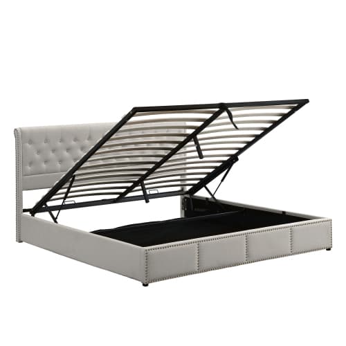 Upholstered Single Bed in Pink Velvet (3ft / 90x190cm) - LIGHT GREY