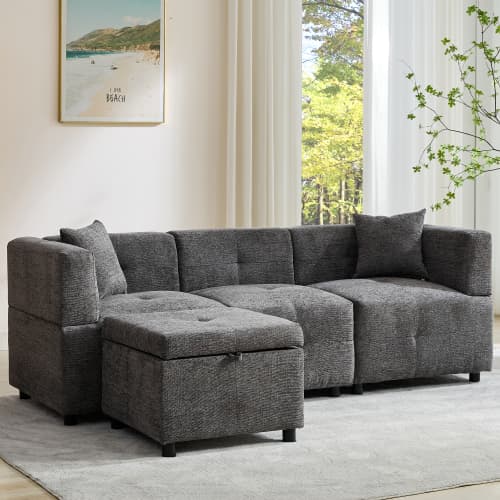 Effortless Comfort: 80-Inch Fabric Sectional Sofa - image 27
