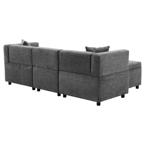 Effortless Comfort: 80-Inch Fabric Sectional Sofa - image 14