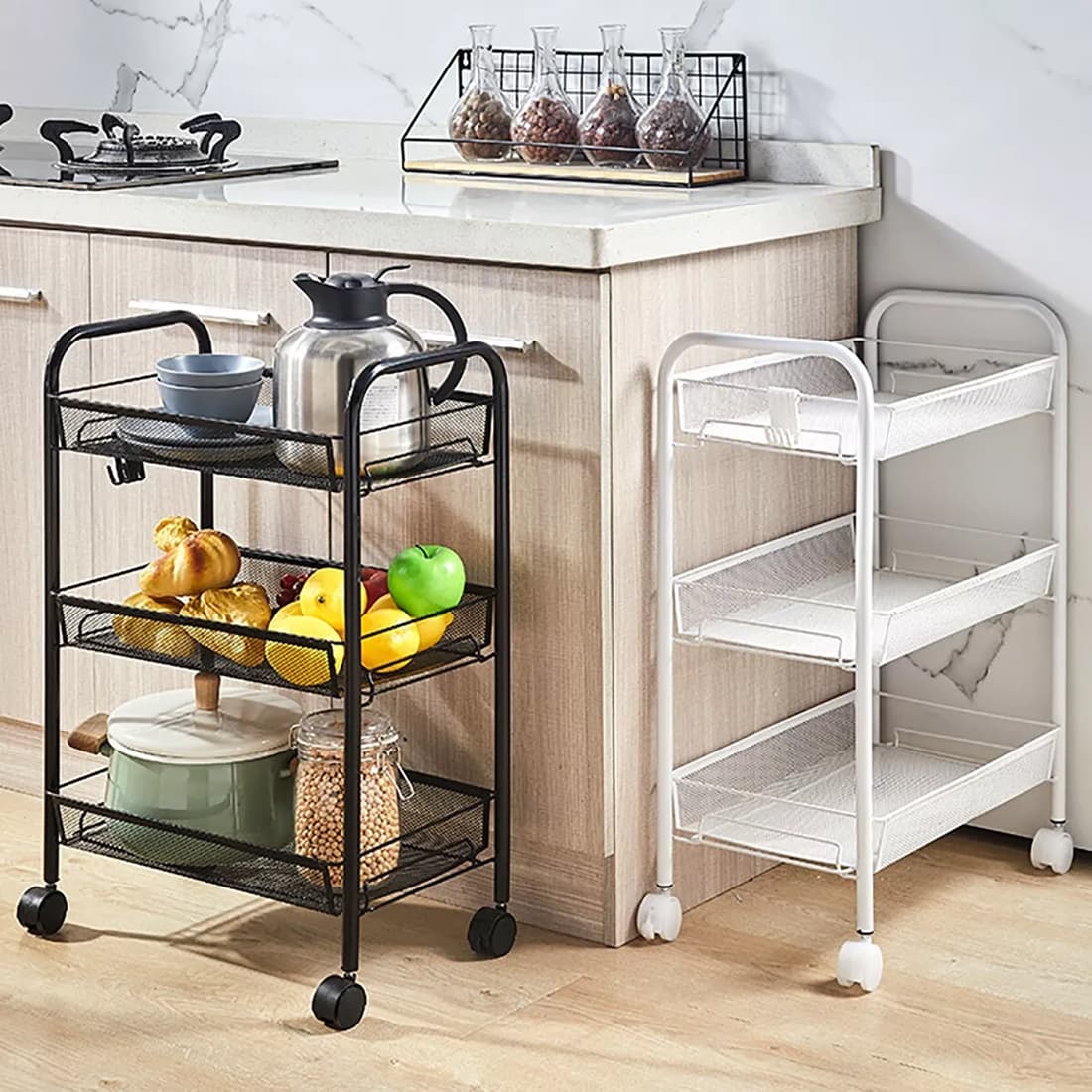 Multi-Purpose 3-Tier Rolling Utility Cart - image 3