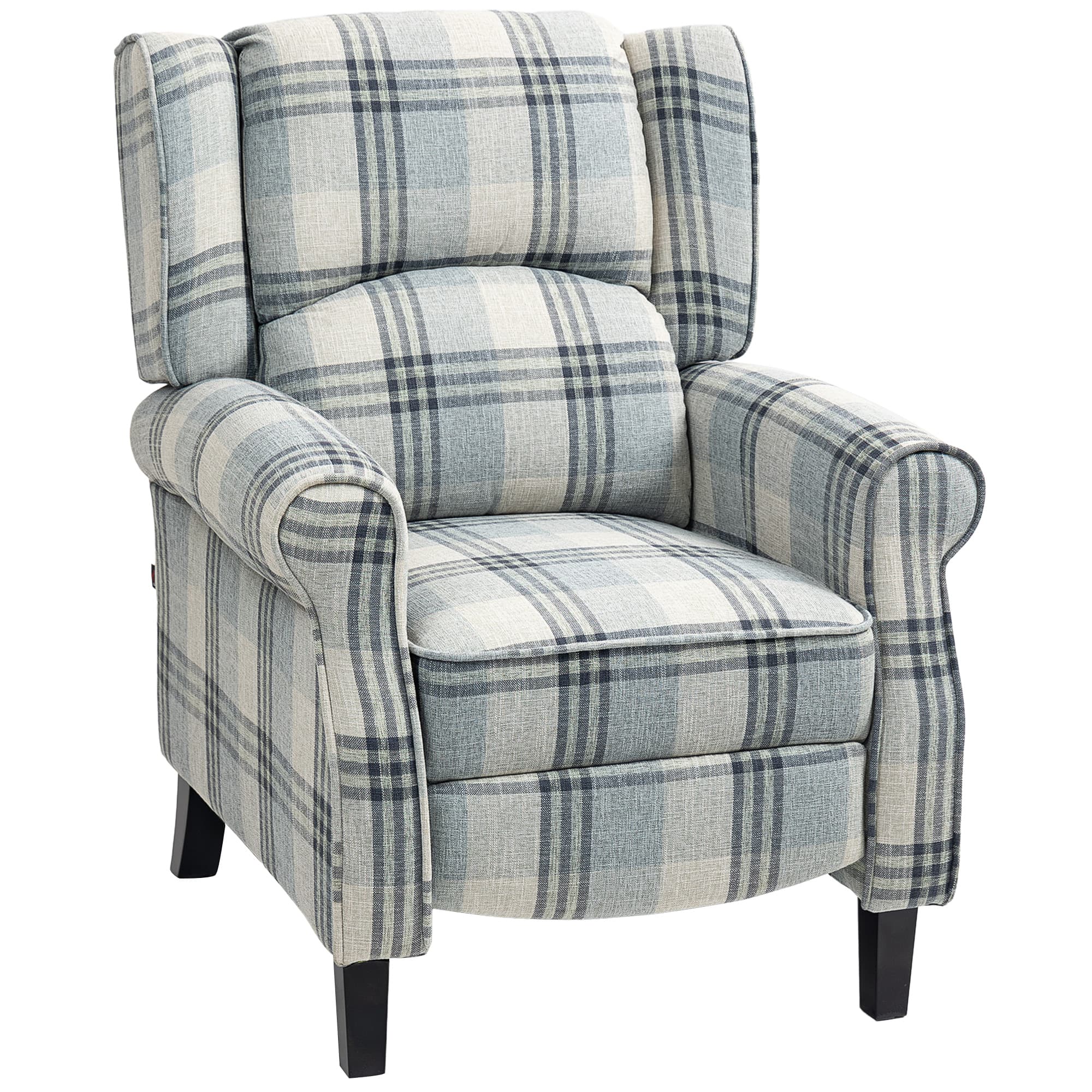 Grey 160° Reclining Armchair with Footrest