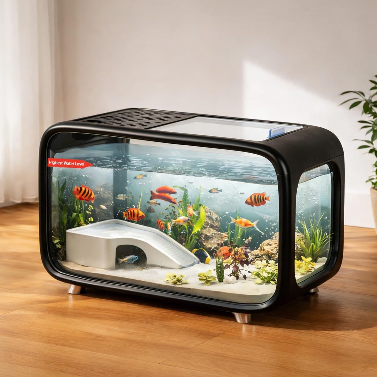 Compact Desktop Aquarium Kit for Betta Fish