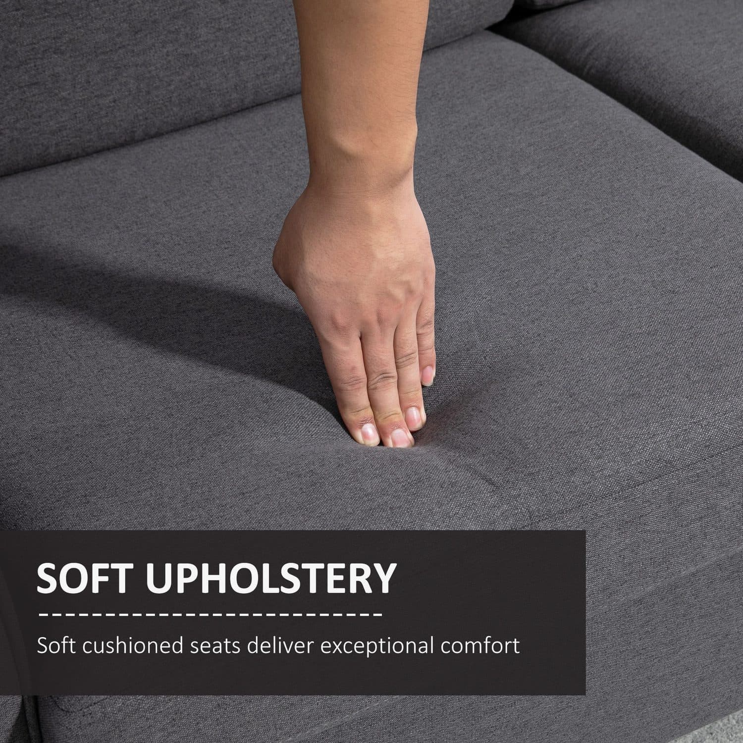 Compact Dark Grey 2 Seater Sofa for Effortless Modern Living - image 4