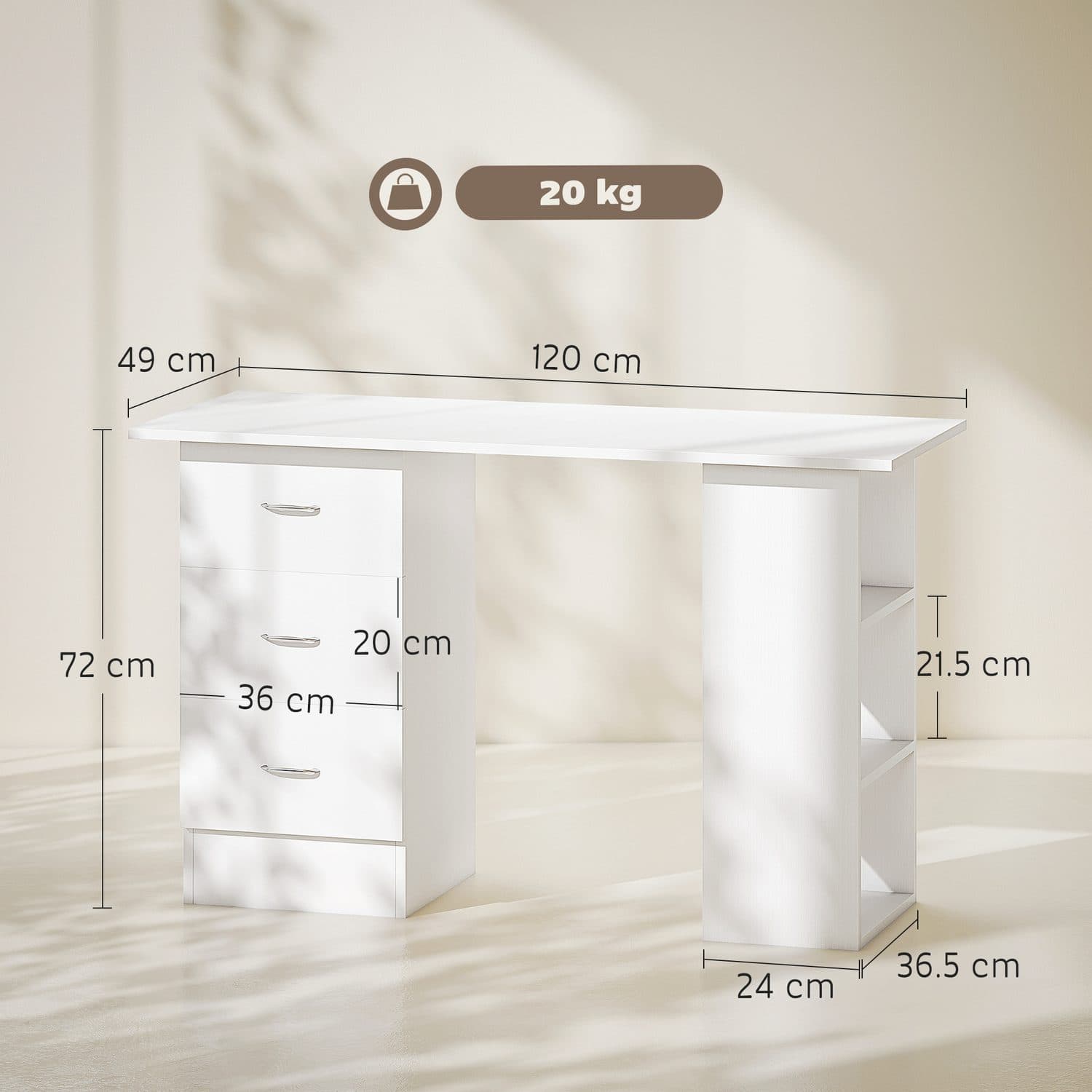 Modern White Desk - image 3