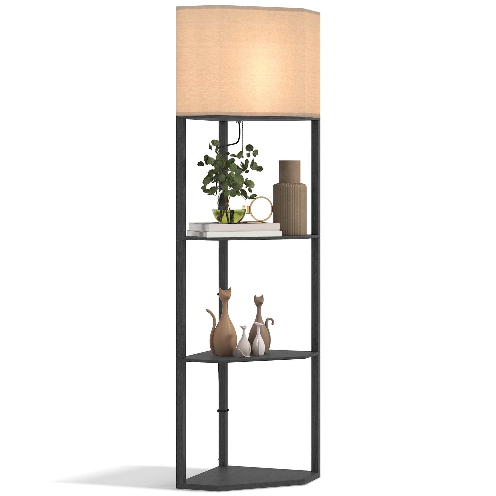 Modern Corner Shelf Lamp