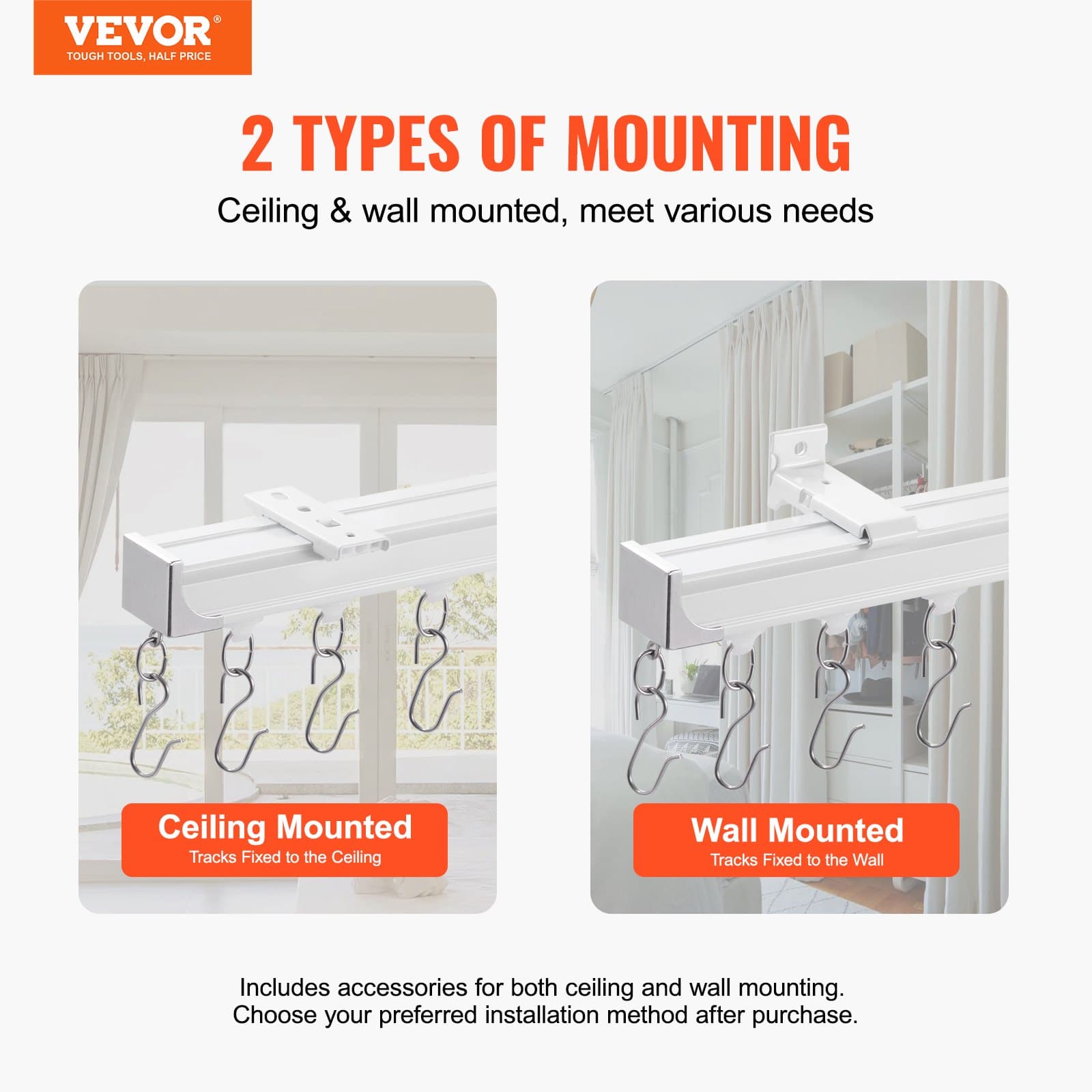 Heavy-Duty, Silent Aluminium Curtain Track for All Curtain Types - image 2