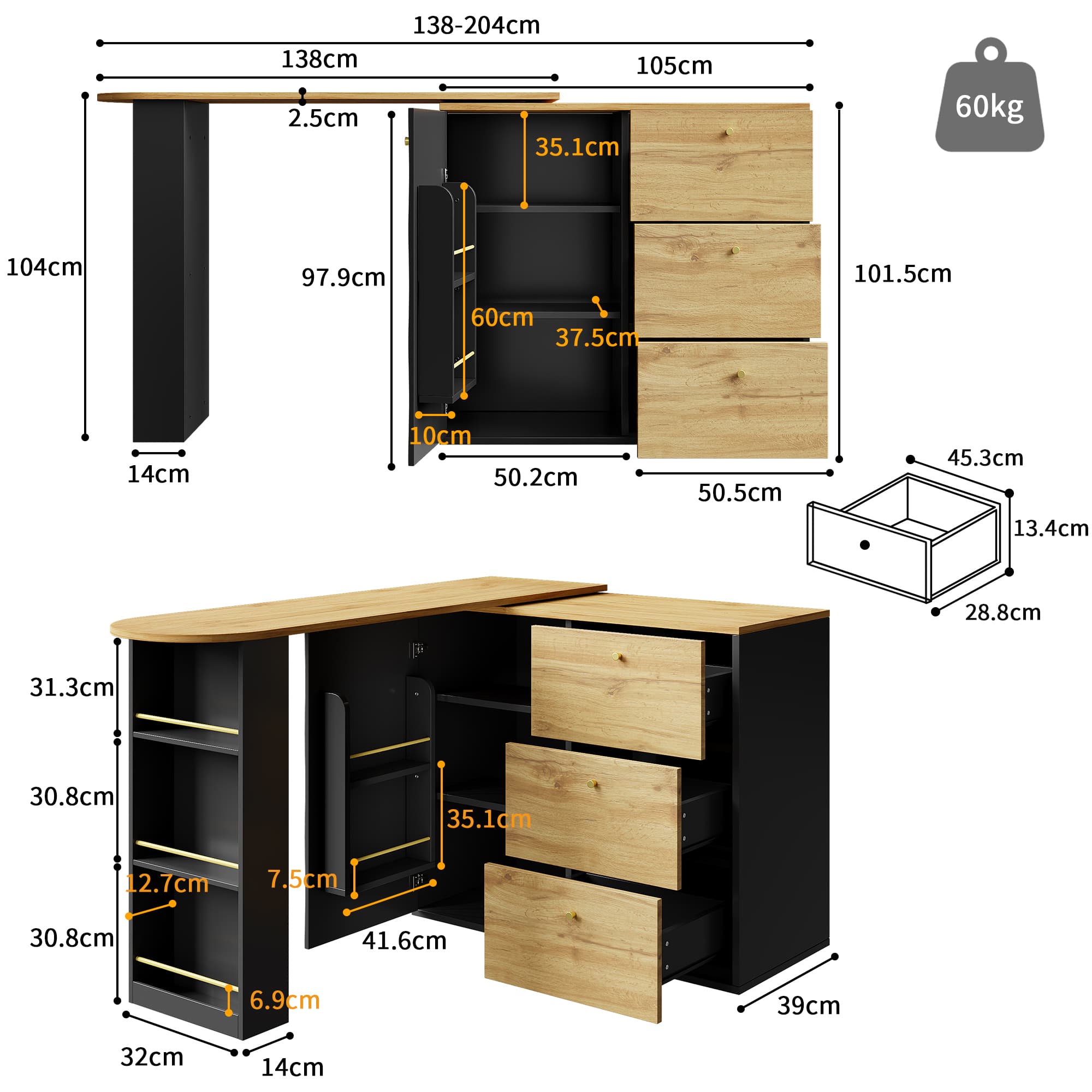 Rotating Extendable Bar Table - image 4