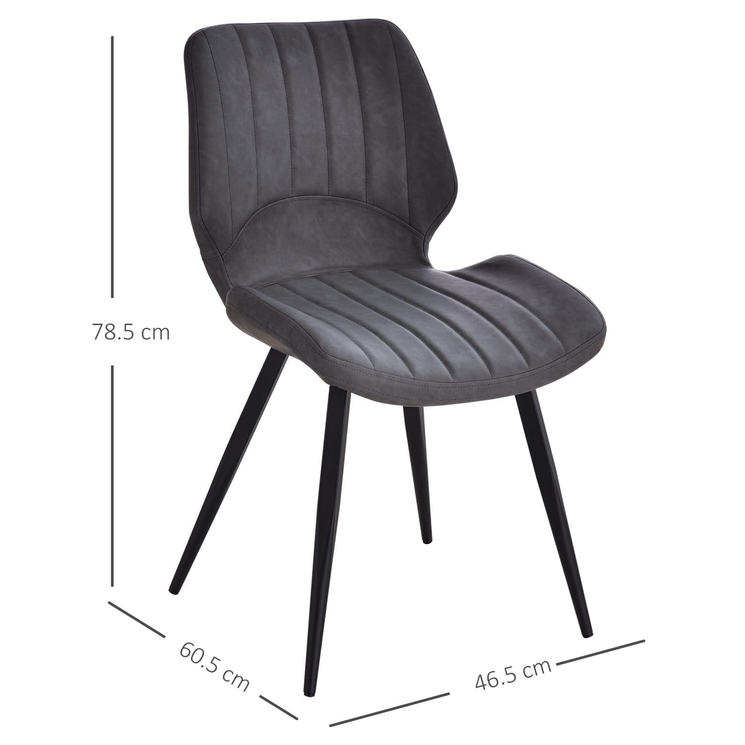 Vintage Grey Leather Chairs - image 4
