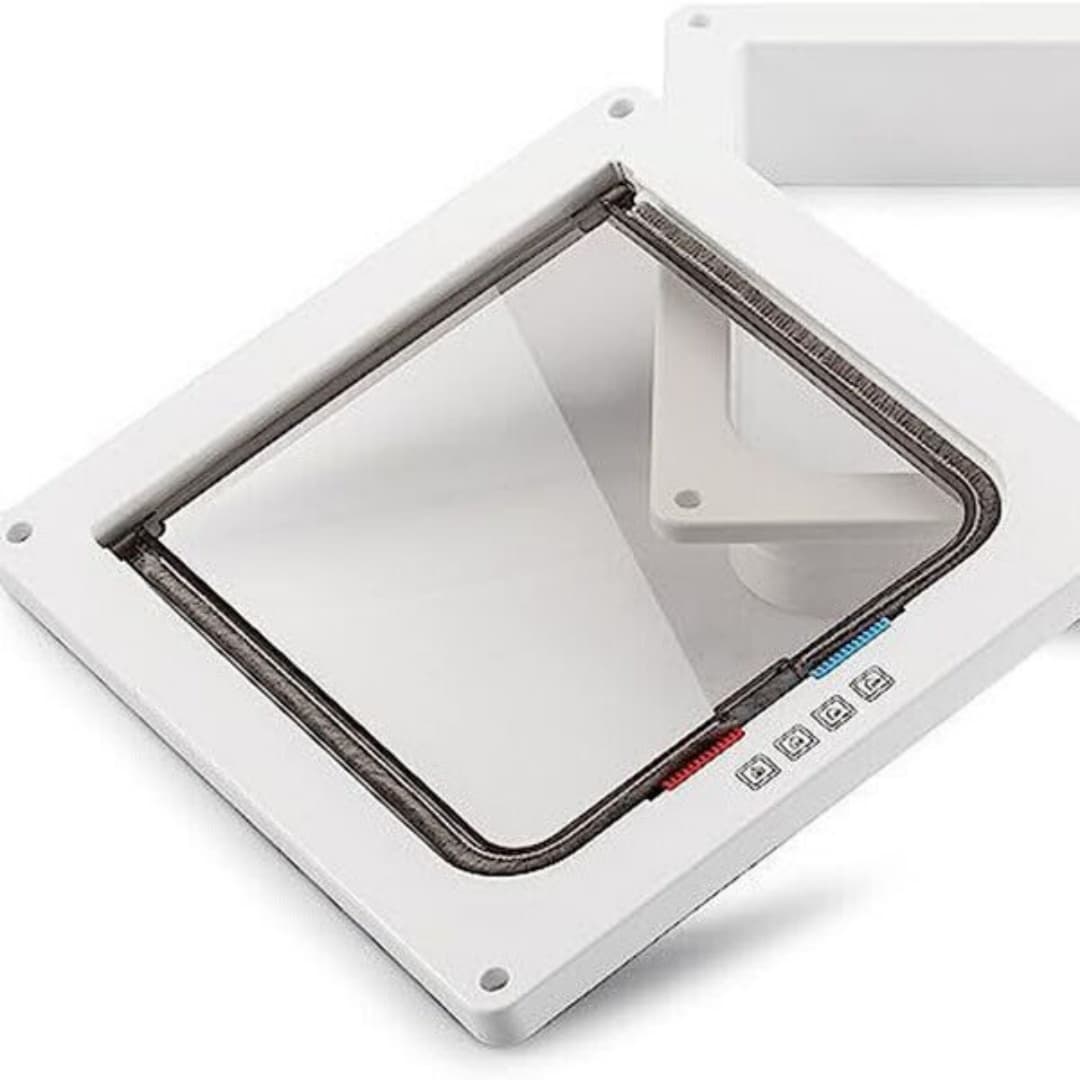 XL White Pet Door with Adjustable 4-Way Locking - image 2