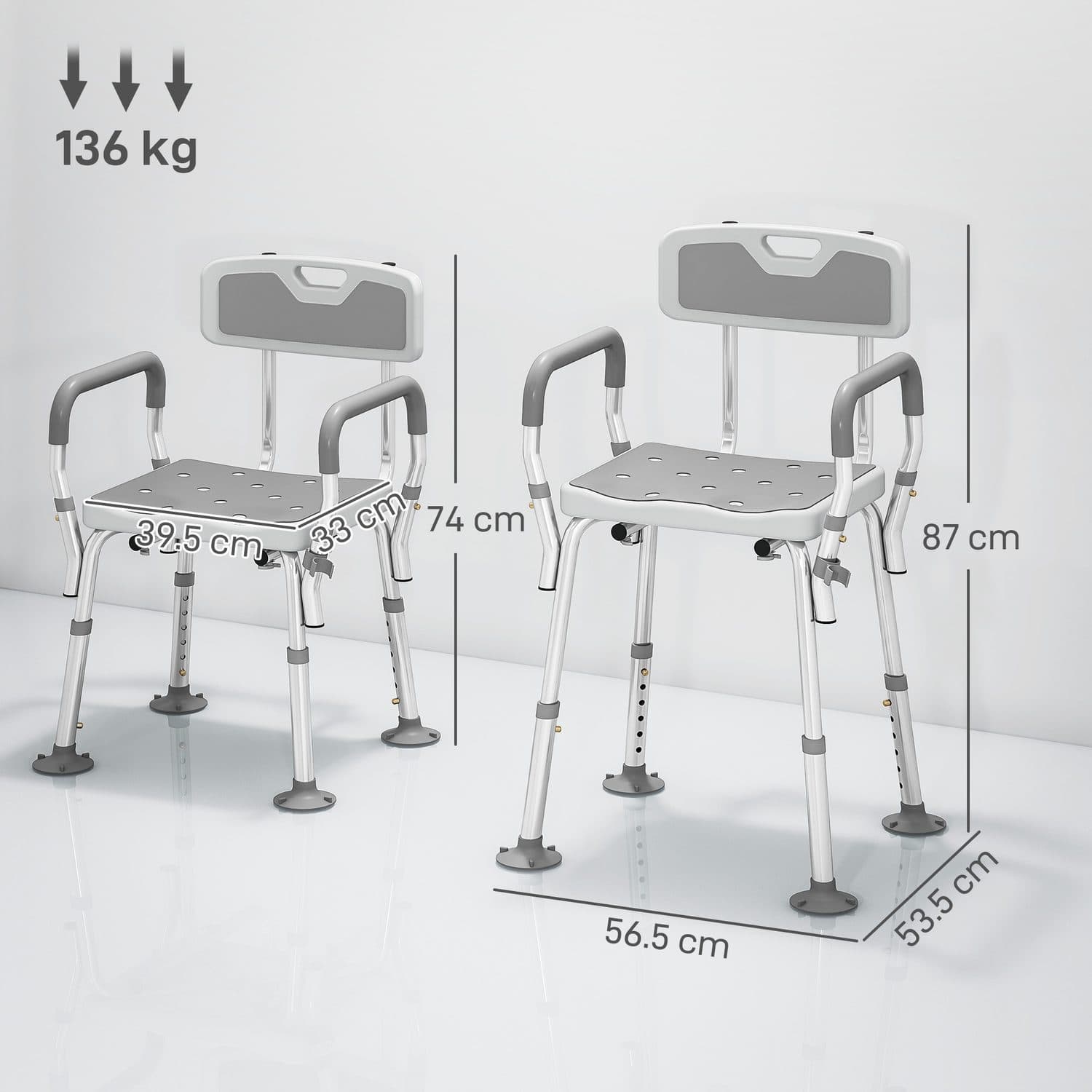 Comfort with Our Adjustable Padded Shower Chair - image 3