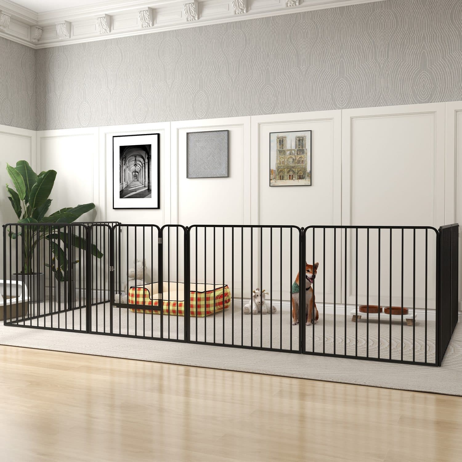 80cm 8-Panel Heavy Duty Pet Playpen for Small & Medium Dogs - image 1