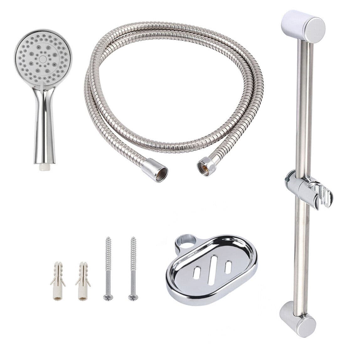Adjustable Chrome Shower Riser Kit for Bathrooms - image 1
