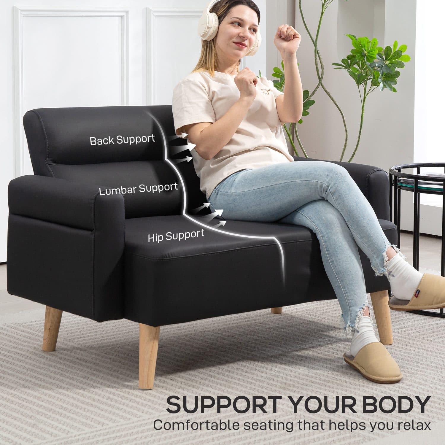A Small Faux Leather Sofa That Earns Its Space - image 1