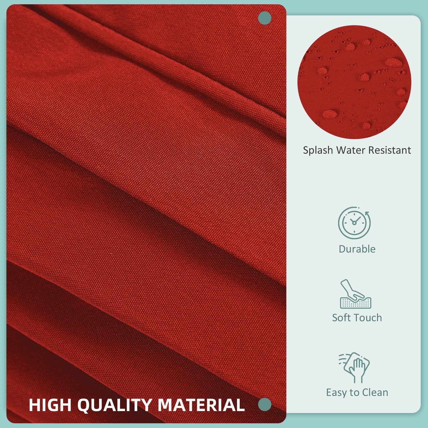 Refresh Your Garden Furniture: 14-Piece Red Cushion Cover Set - image 5