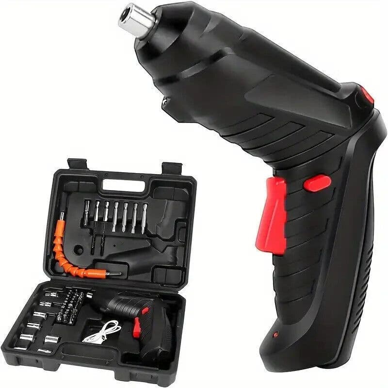 Rechargeable Electric Screwdriver Kit for Home DIY - ABS  Metal