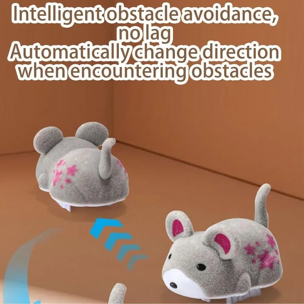 Squeaky Plush Mouse Cat Toy - image 6