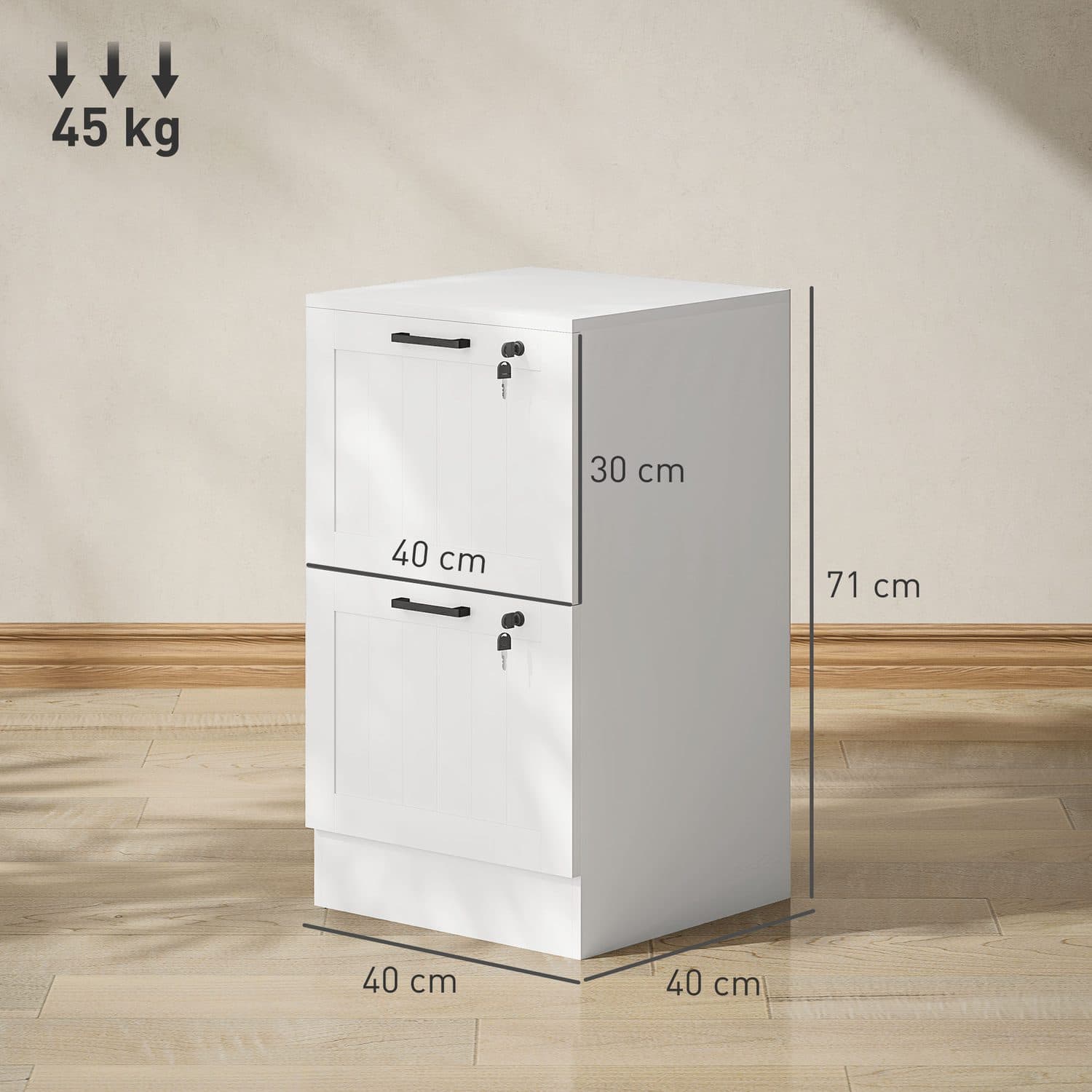 Secure 2-Drawer Filing Cabinet - image 1