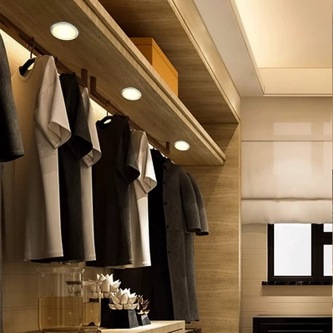 Cool White LED Puck Lights for Cabinets and Shelves - image 2