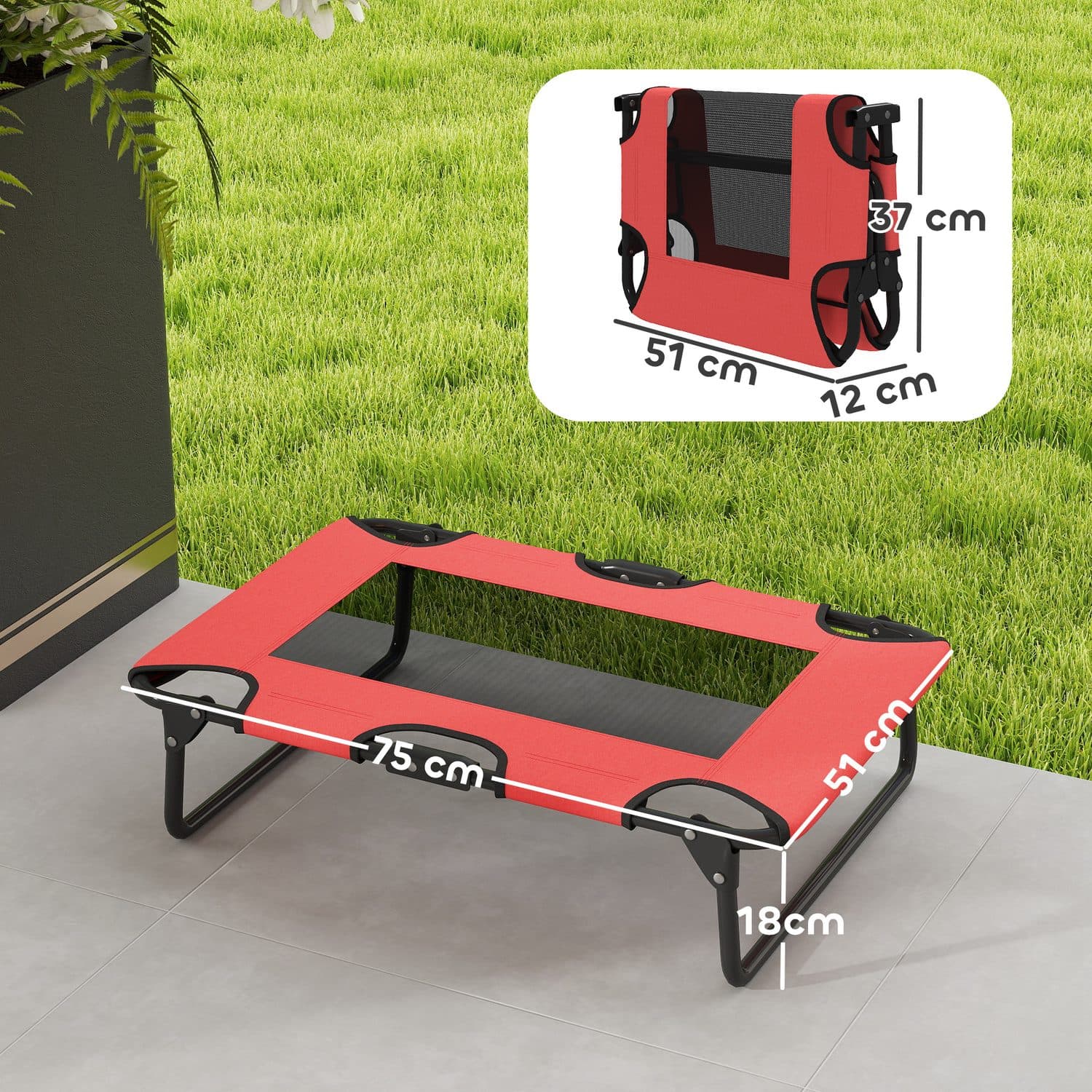 PawHut Elevated Pet Cot for Small and Medium Dogs - image 1