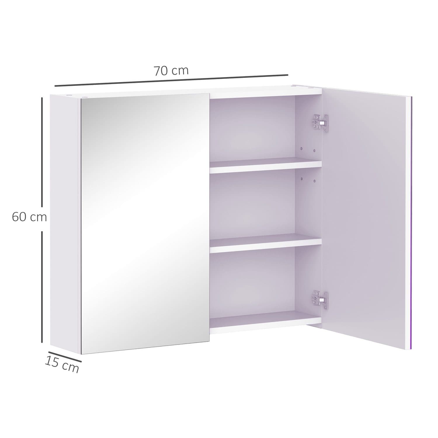 White Double Mirror Cabinet - image 1