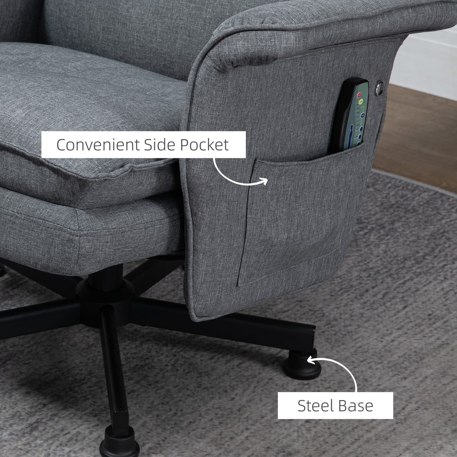 Grey Massage Recliner Set - image 5
