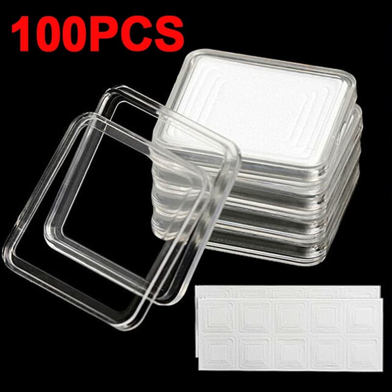 Clear Coin Capsule Storage Cases for Display - Default