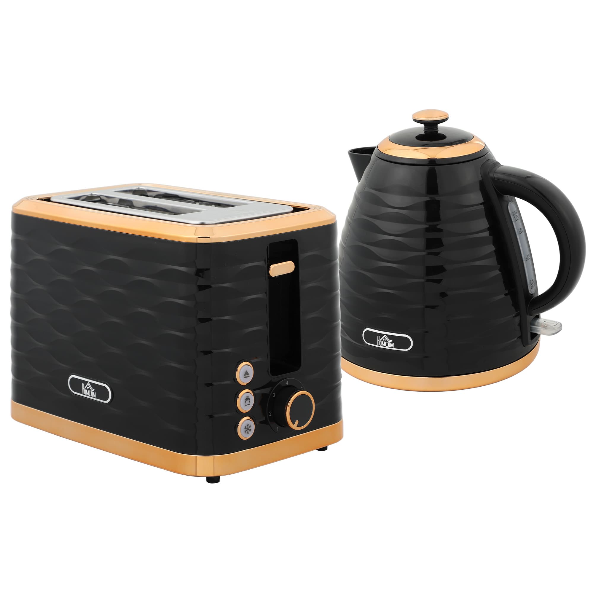 Black Kettle & Toaster Set