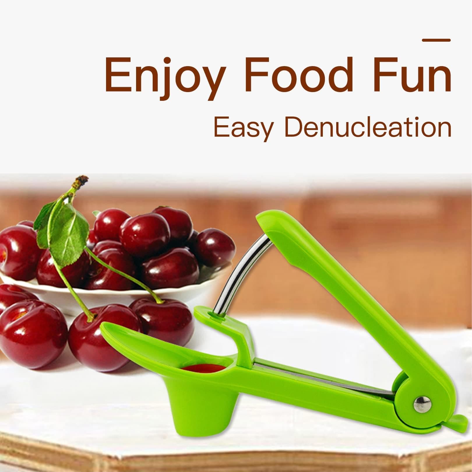 Cherry Pitter with Stainless Steel Pin in Green - image 4