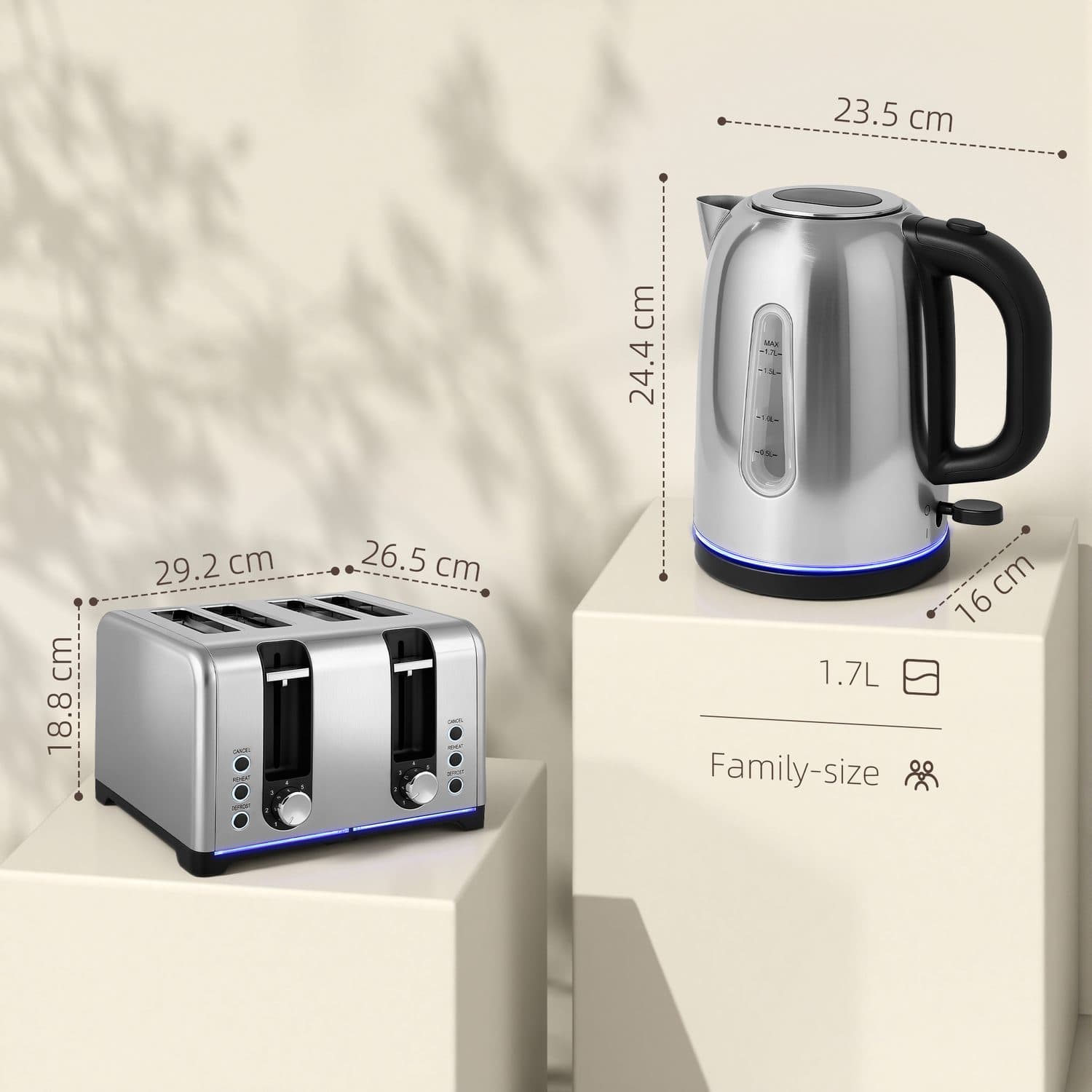 Silver Kettle & Toaster Set - image 5