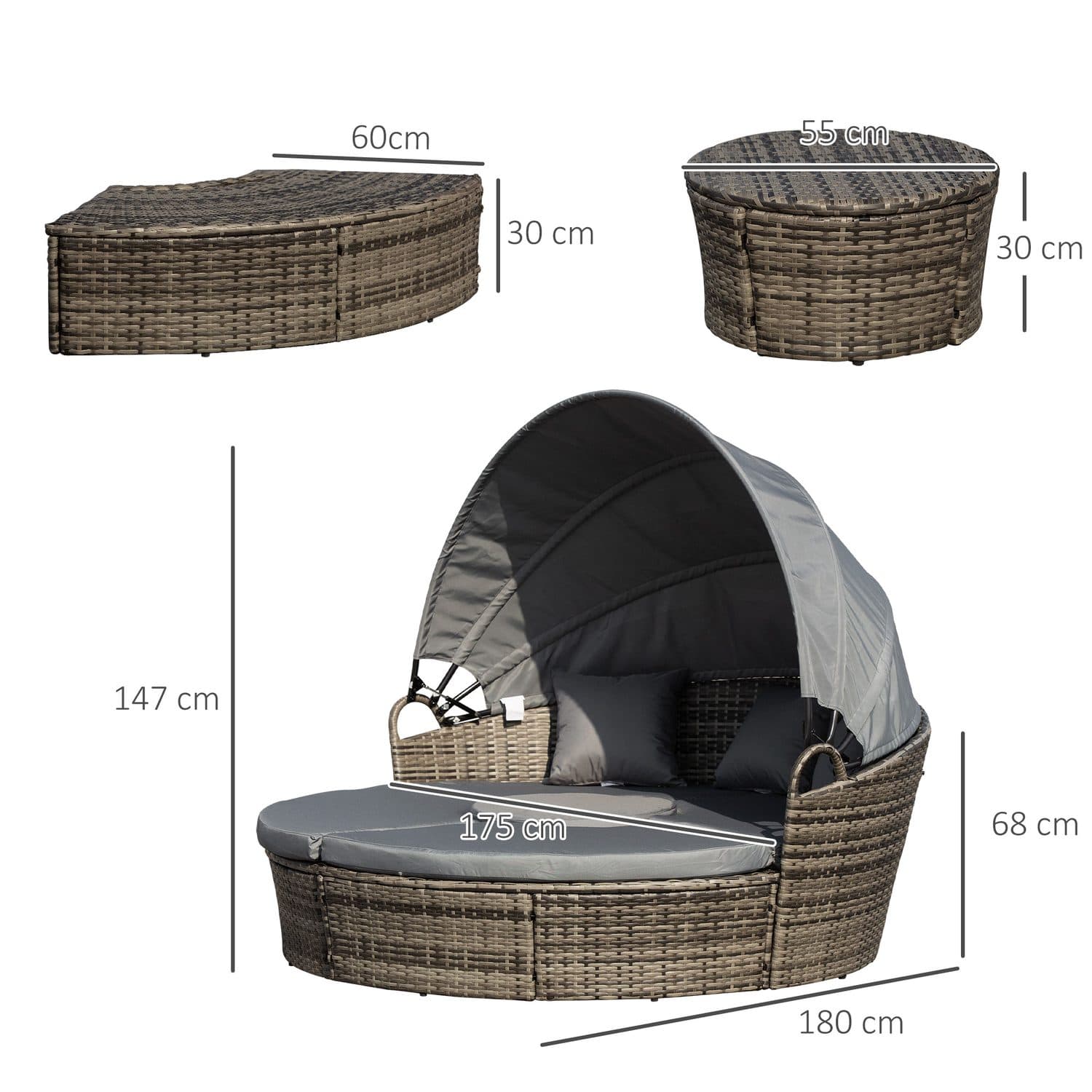 Rattan Round Daybed - image 4