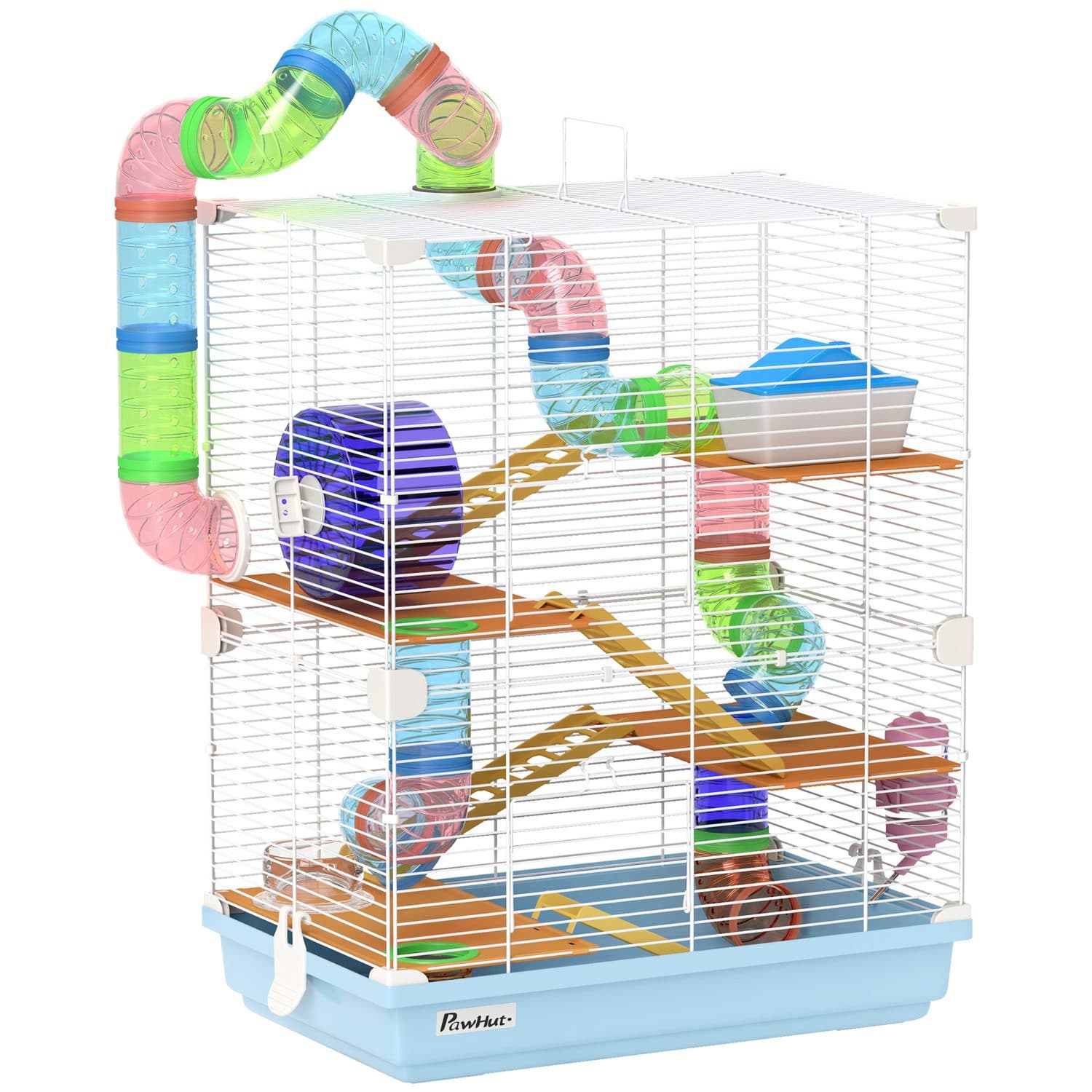 PawHut 5-Tier Hamster Cage Carrier Habitat