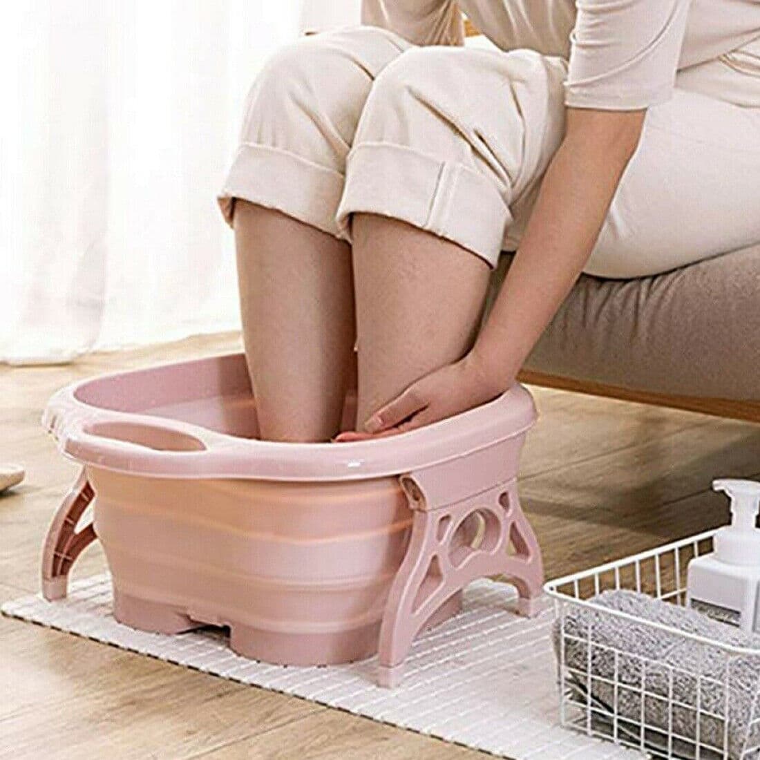 Foldable Foot Soak Basin with Massage Rollers - image 2