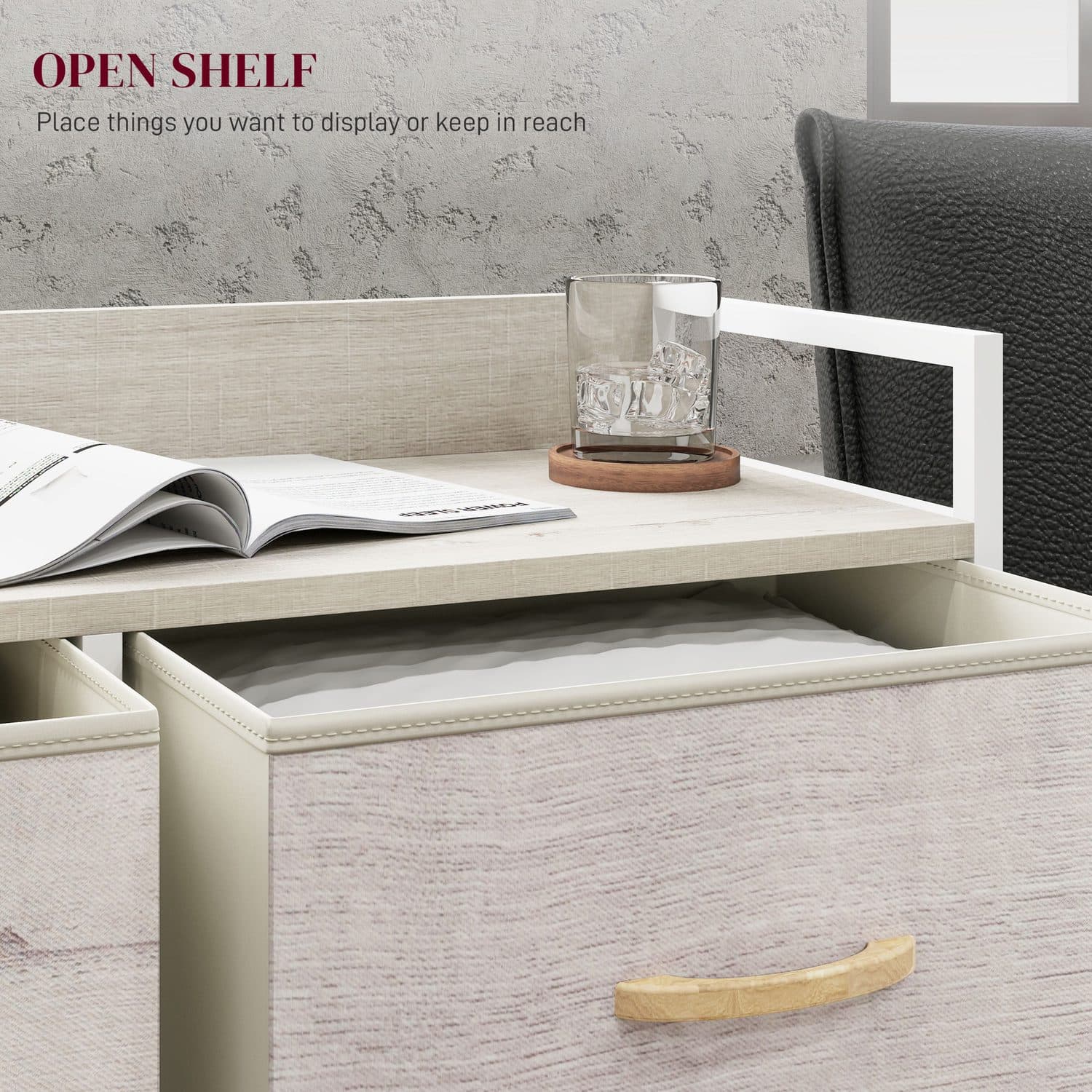 Rustic 6-Drawer Fabric Chest - image 4