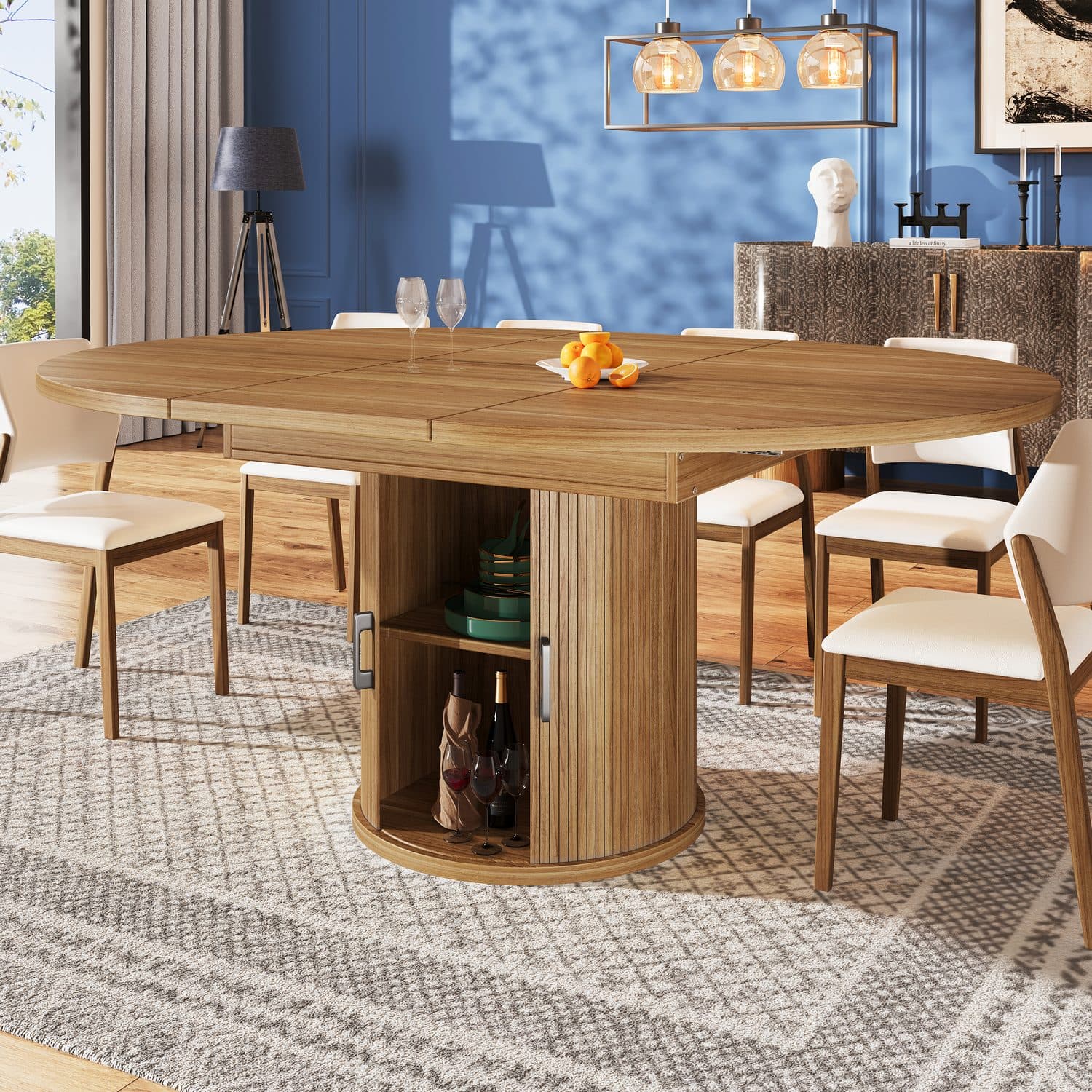 Extendable Walnut Dining Table - image 2