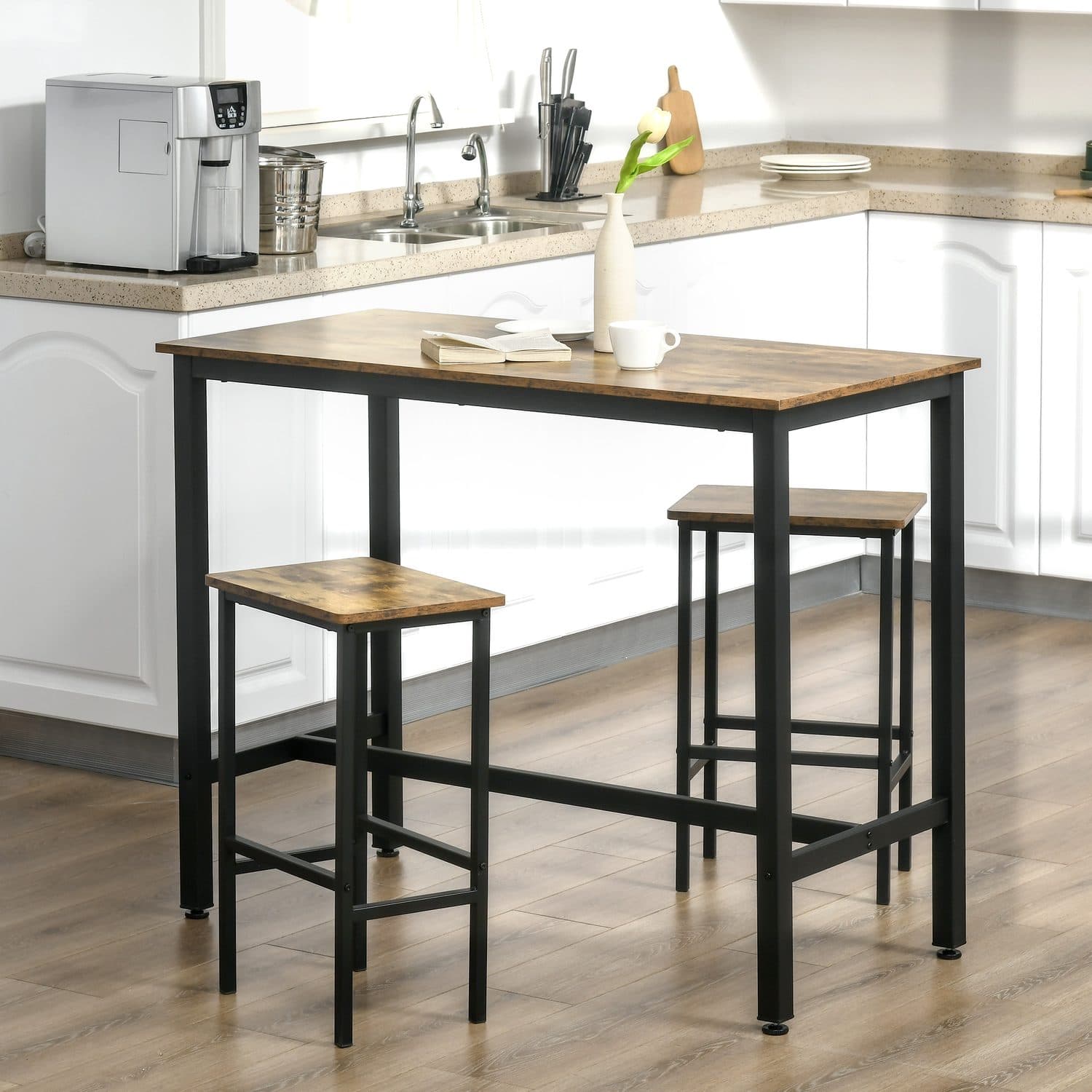 Industrial bar stools for compact kitchen counters - image 3
