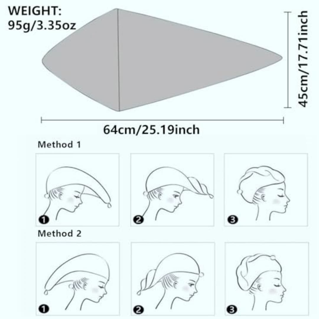 Thick Microfibre Hair Drying Towel Set - image 6