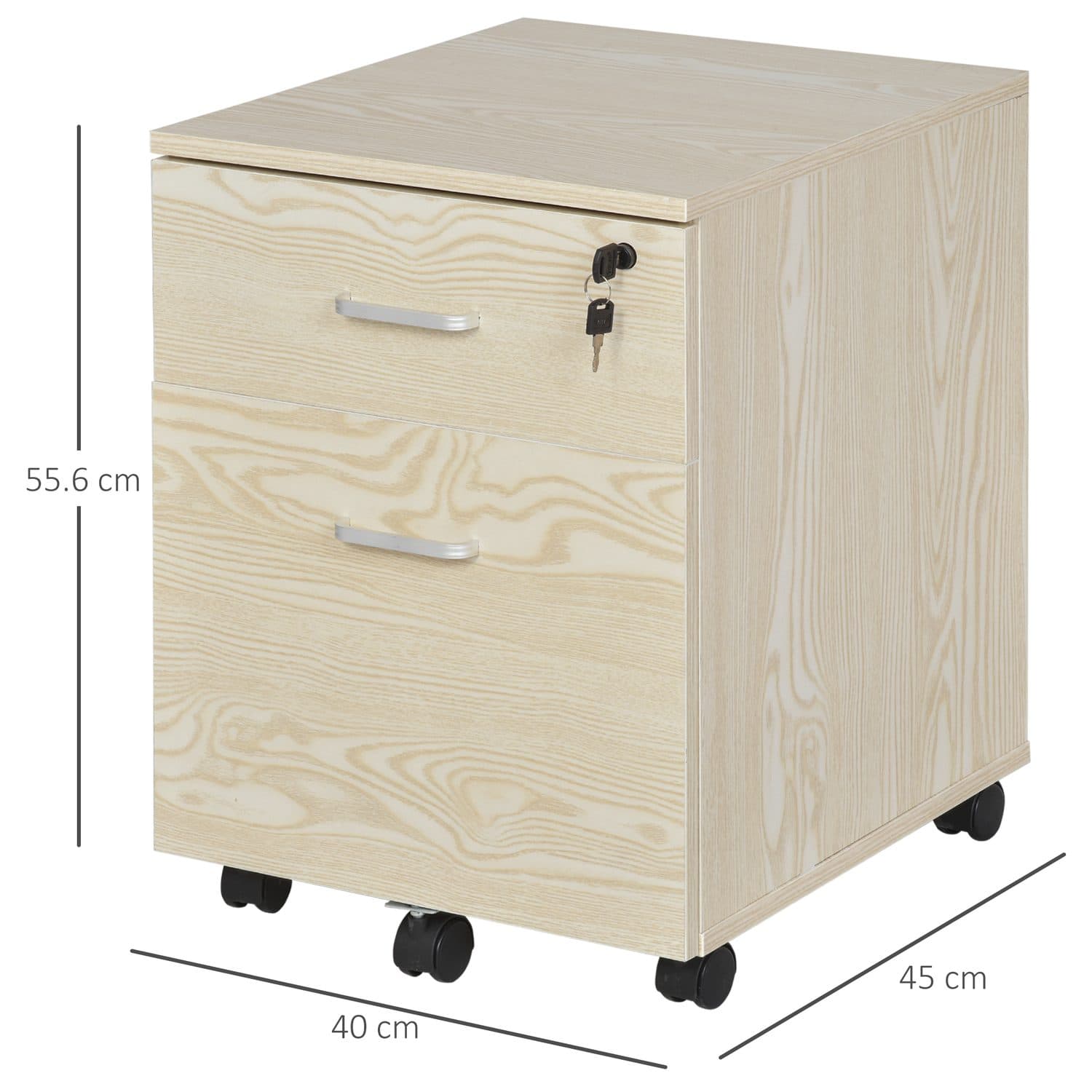 Secure Your Workspace with the Vinsetto Oak Filing Cabinet - image 5