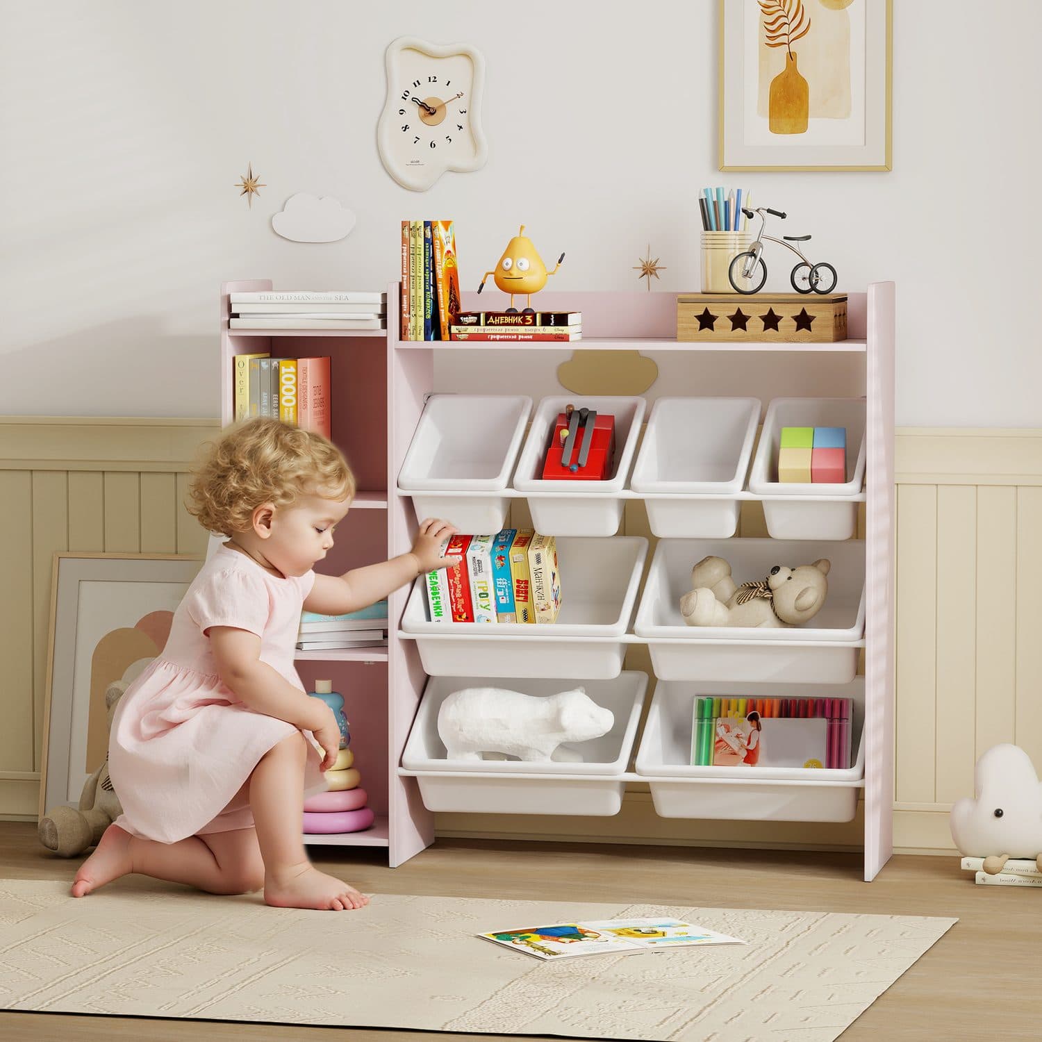 Pink Toy Storage Unit & Bins - image 5