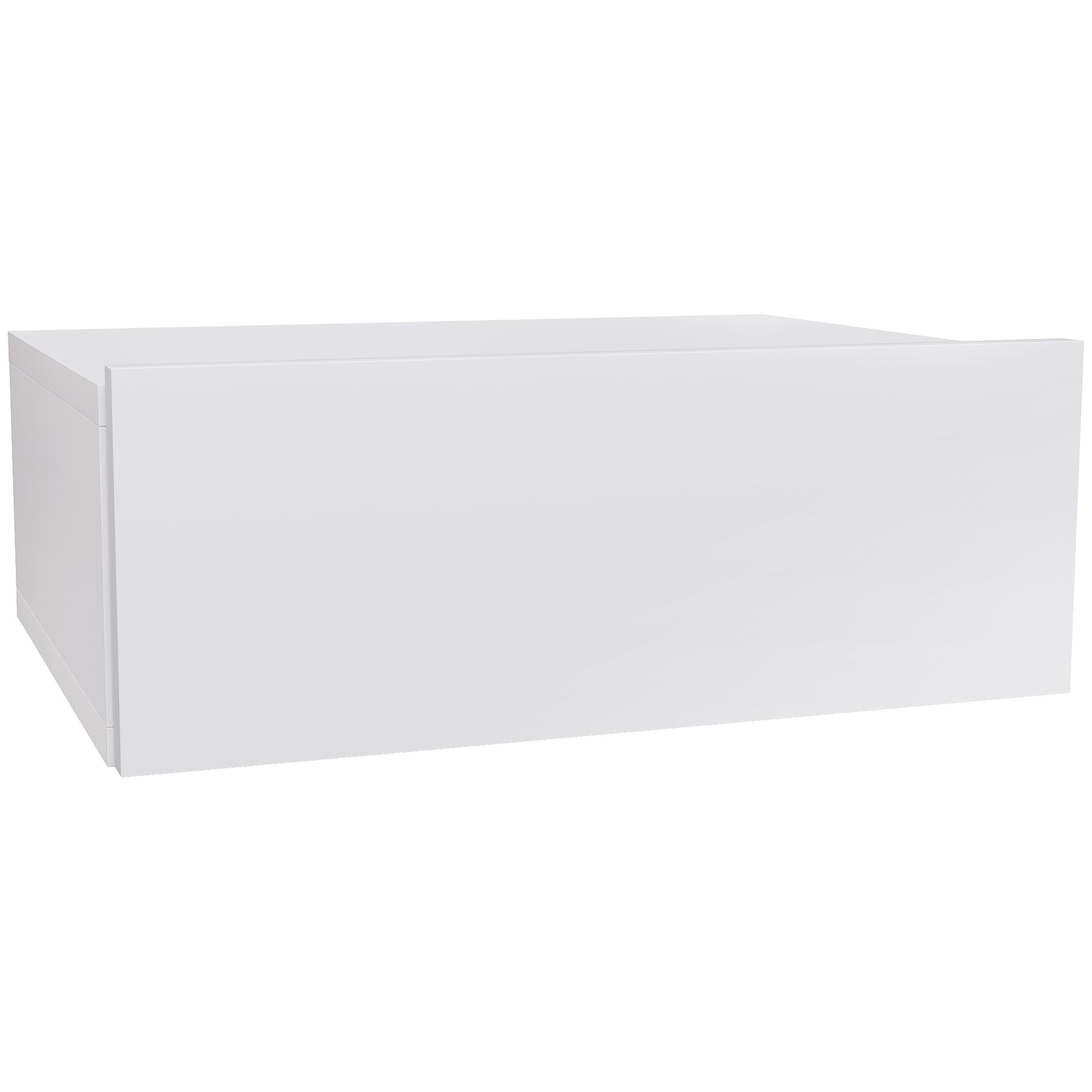 White Floating Bedside Table For Small Bedrooms