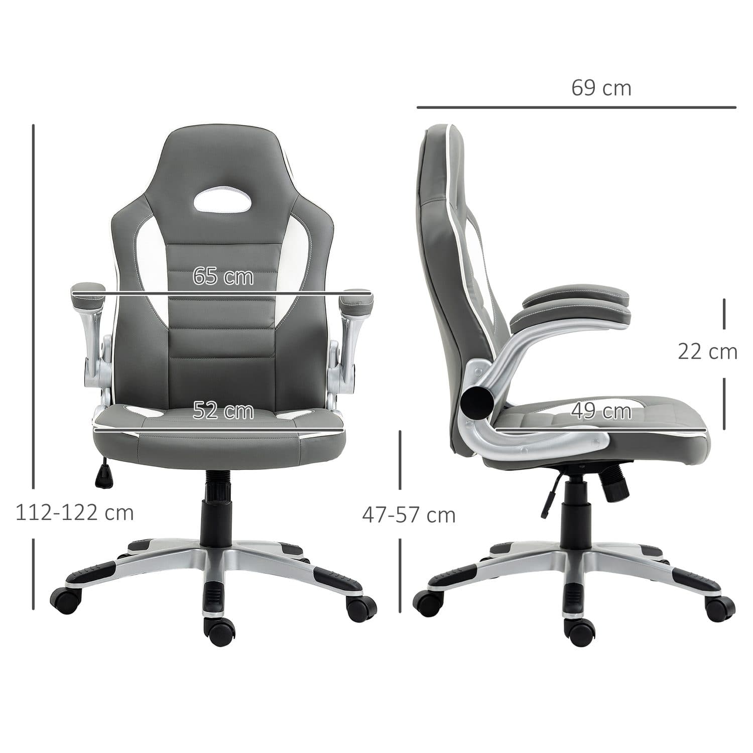 Vinsetto Grey Gaming Chair - image 1