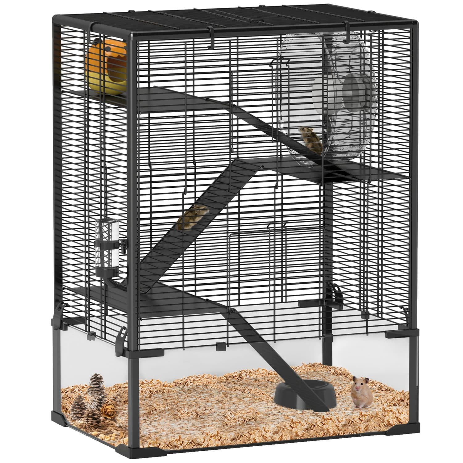 PawHut Compact Four-Tier Hamster Cage
