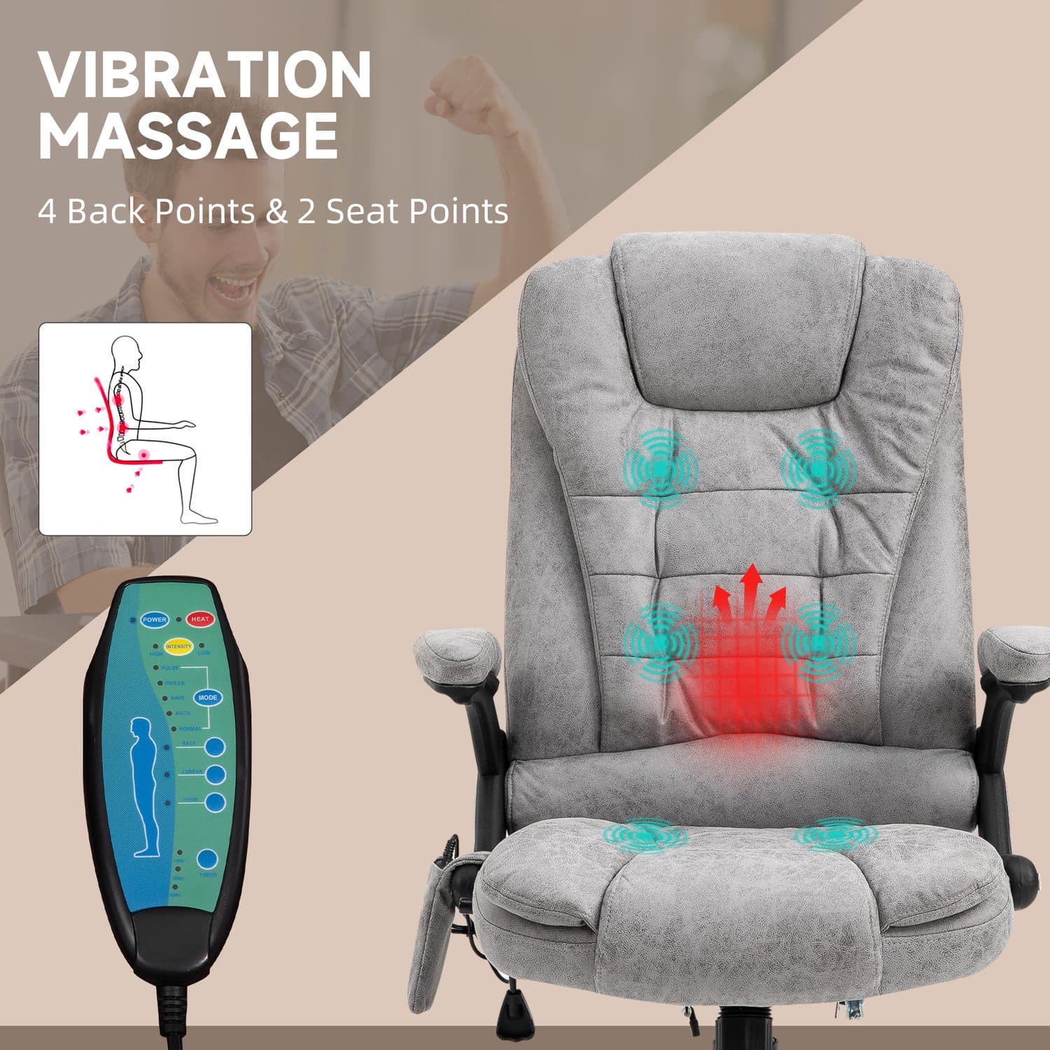 Heated Massage Office Chair - image 3